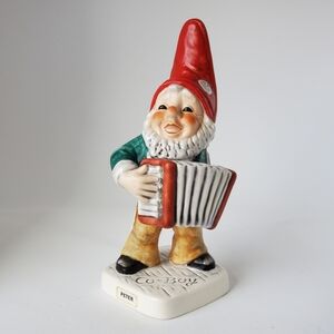 Goebel Co-Boy Gnome Figurine Peter the Accordion Player Vtg 1980 West Germany